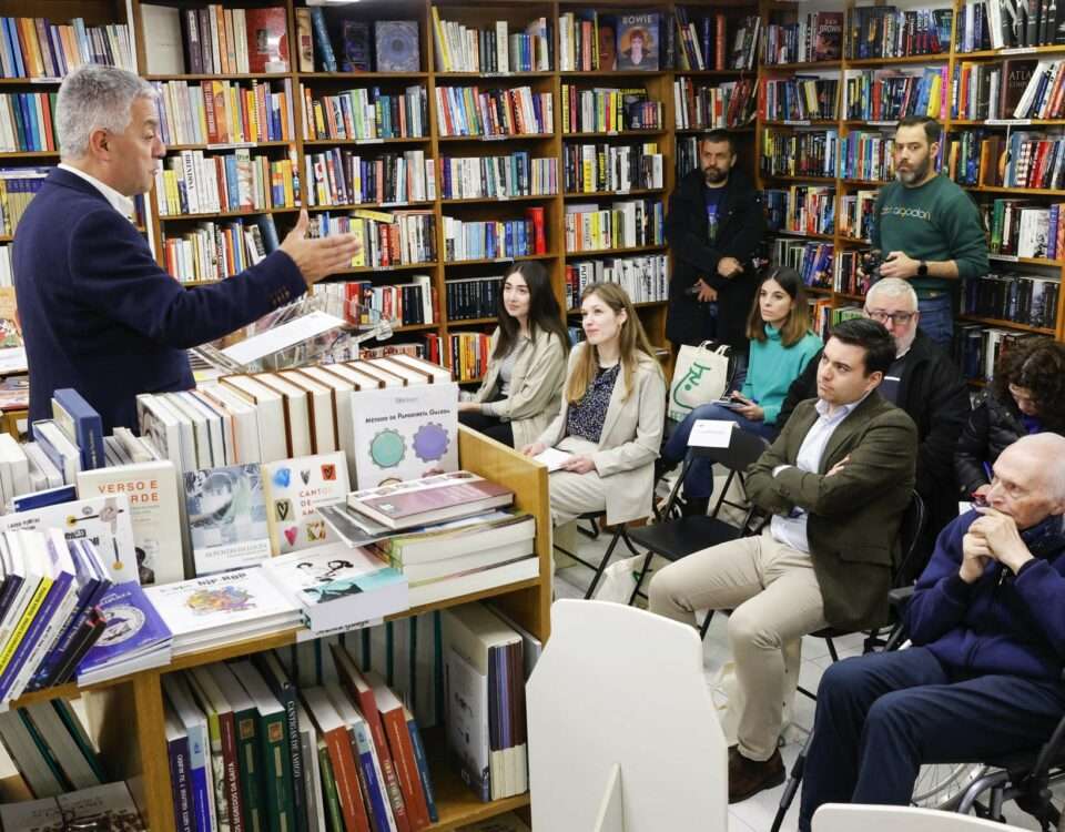 El secretario xeral de Política Lingüística, Valentín García, durante la presentación de la campaña de las Letras de Feiraco el pasado mes de abril.