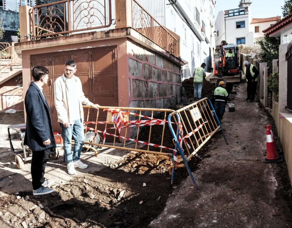 O alcalde, Luis Pérez, e o concelleiro