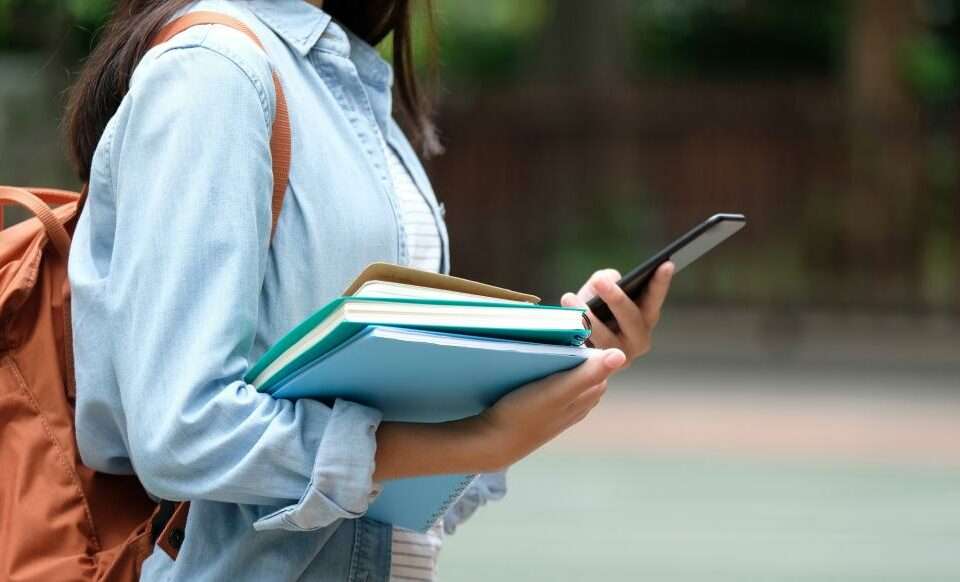 Imagen de una estudiante gallega.